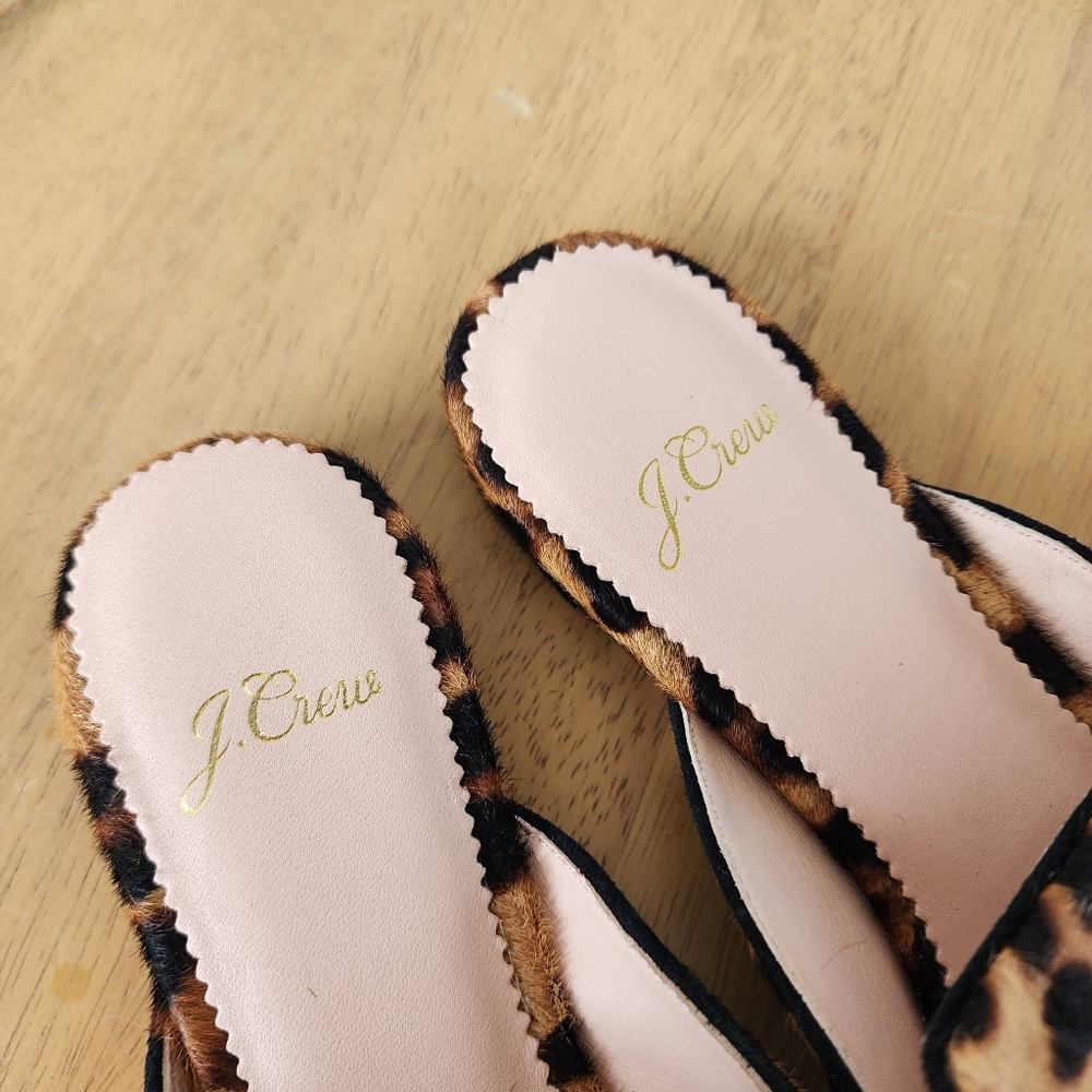 J. Crew Leopard Print Women's Mules - Picture 8 of 12